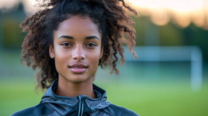 Portrait, female personal trainer. concept of sport, healthy lifestyle. Copy space.