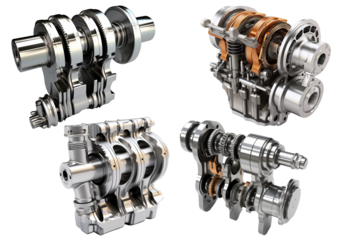 Engine Piston and Crankshaft PNG
