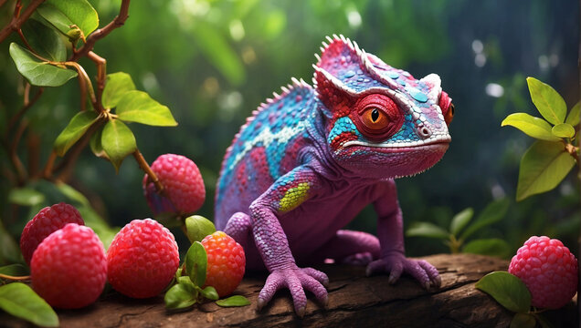  lizard Panther chameleon HD image download