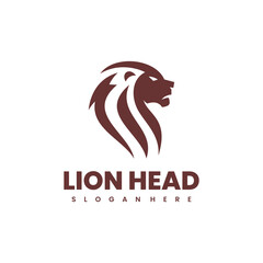 Fototapeta na wymiar lion head silhouette logo design