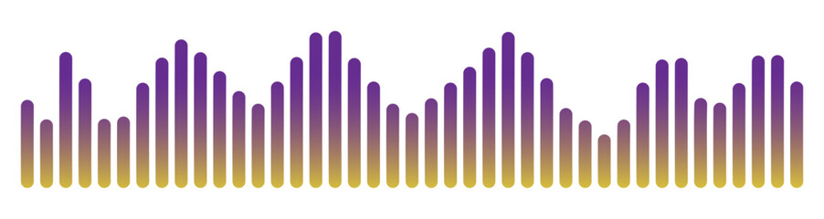 Gradient Wave of the equalizer on isolated background. EQ Vector Illustration.