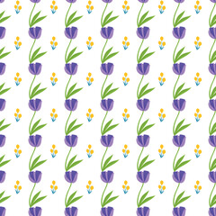 Free vector watercolor small flowers pattern design