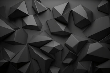 Modern Black Low Poly Background