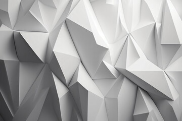 White Geometric Poly Art Background