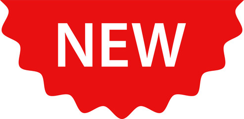 New Red Label collection. Sale tags. Shopping Tags. Sale icons Discount red ribbons, banners and icons. Stickers for New Arrival shop product tags, new labels or sale badges and banners vector sticker