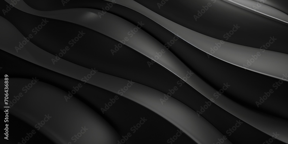 Poster A black and white abstract background featuring curvy lines. Ideal for various design projects