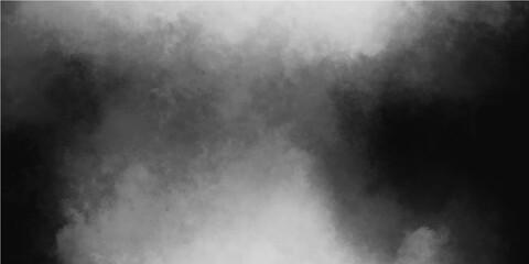 Fototapeta premium Black White mist or smog smoke swirls hookah on background of smoke vape vector cloud before rainstorm design element,sky with puffy.lens flare soft abstract realistic illustration. 