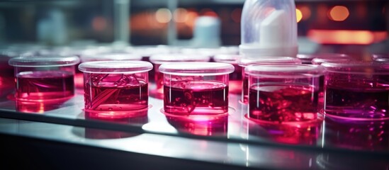 Lab cell culture in medicine and biology.