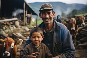 Smiling emigrants, faces embracing new opportunities with joy, resilience, and optimism. - obrazy, fototapety, plakaty
