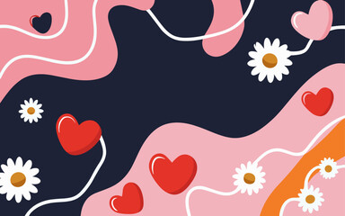 Abstract background poster. Good for fashion fabrics, postcards, email header, wallpaper, banner, events, covers, advertising, and more. Valentine's day, women's day, mother's day background.