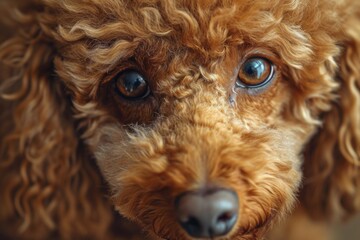 A close-up shot of a brown dog with captivating blue eyes. Perfect for pet lovers and animal-themed projects