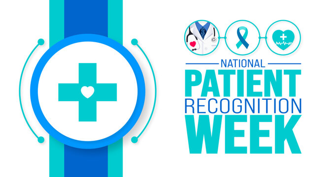 February is National Patient Recognition Month background template. Holiday concept. background, banner, placard, card, and poster design template with text inscription and standard color. vector 