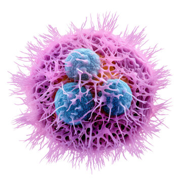 Cancer cell isolated on white background