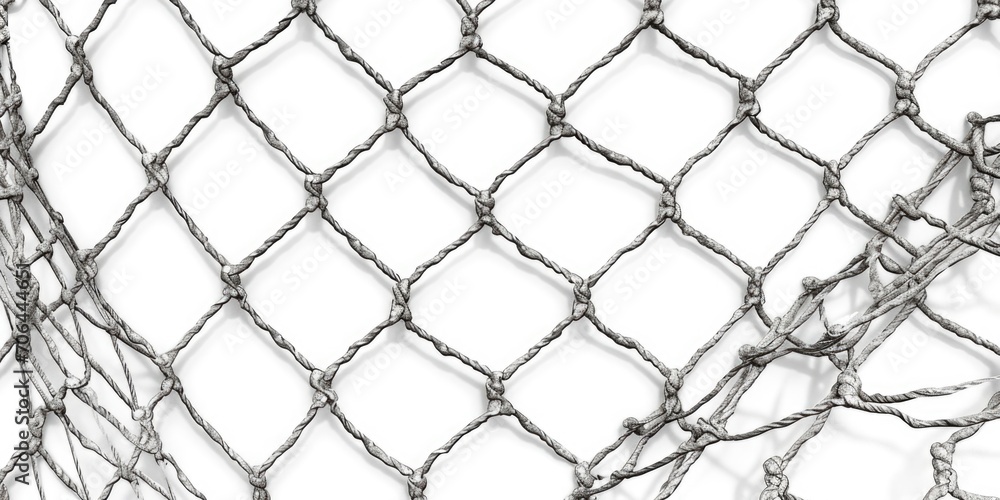 Poster A black and white photo of a net. Can be used as a background or texture for design projects
