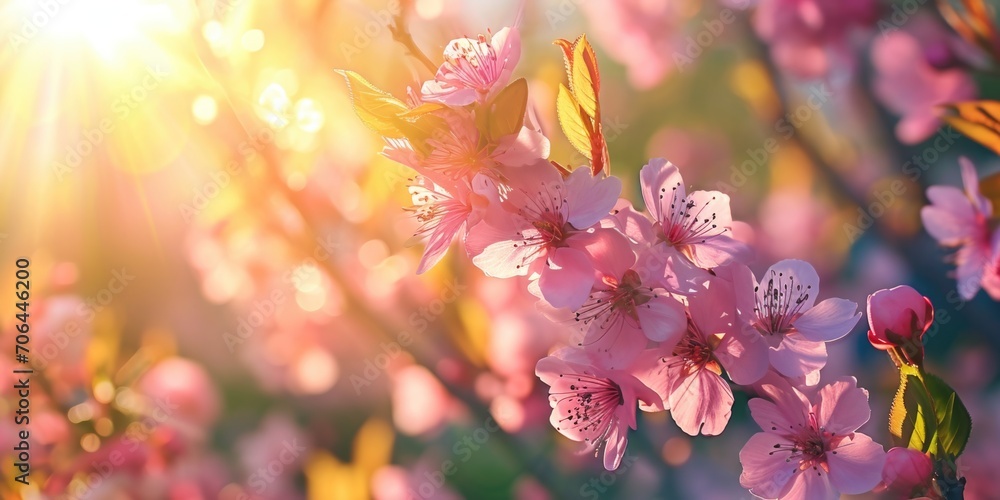 Aufkleber A close-up view of a bunch of flowers growing on a tree. This image can be used to add a touch of natural beauty to any project