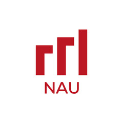 NAU Letter logo design template vector. NAU Business abstract connection vector logo. NAU icon circle logotype.
