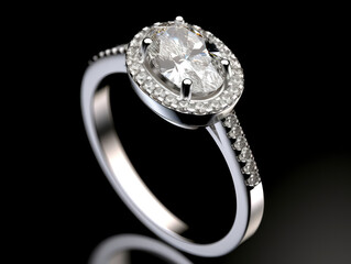 White Gold Ring With Diamond Center, A Stunning and Timeless Piece of Jewelry