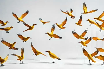 Fotobehang flock of birds © Jamini