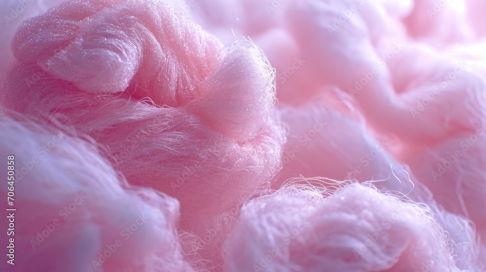 Poster a close up view of a pile of pink cotton. can be used for textile or fashion-related projects