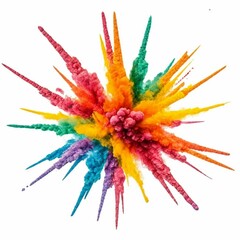 Vector Illustration of Holi Festival with colorful calligraphy. Indian Festival Of Holi.