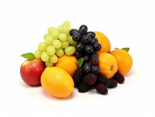 Naklejka na ściany i meble fruits on white