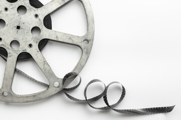 Vintage film reels - movie concept and cinema industry background