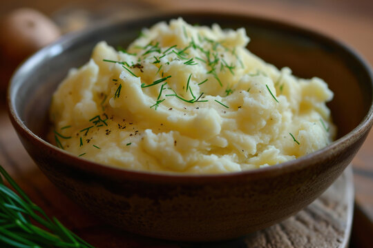 Truffleinfused Mashed Potatoes Serve As Side Dish