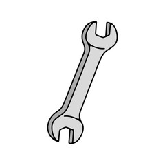 Wrench and spanner, colored graphic design. Repair shop, workshop, auto repair shop and car service, illustration