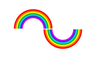 Rainbow logo icon vector	
