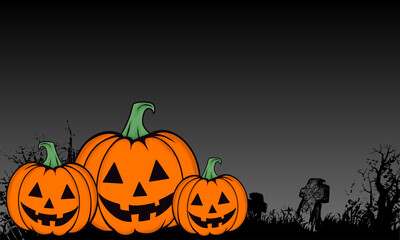 Happy Halloween Background with pumpkin, Festive Halloween Celebration