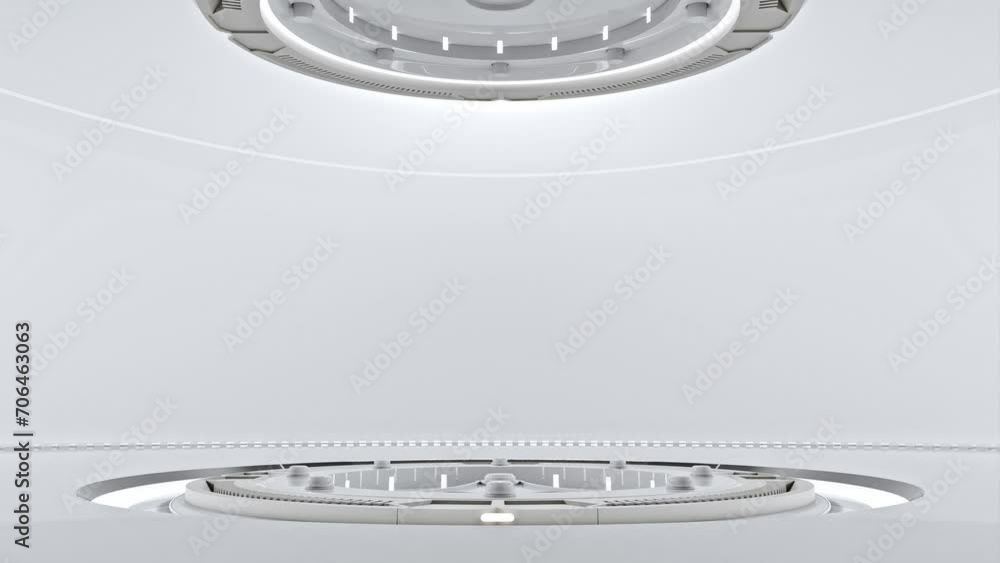 Poster technology background. power podium empty stage or laboratory white room. sci-fi idea concept. techn