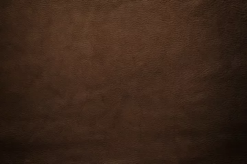 Deurstickers brown leather texture as background. natural cowhide close-up © dmitr1ch