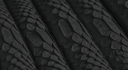black snake background, reptile skin texture with scaly relief