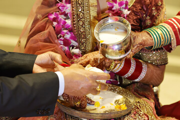 Rituals at indian wedding, traditional culture