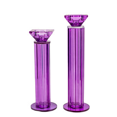 blue glass candle holders isolated luxury home decoration accessories