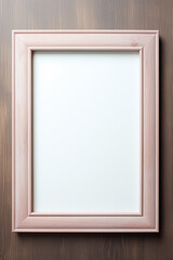 wooden picture frame mockup in wooden grey