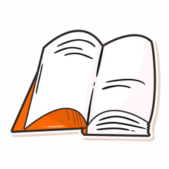 Book sticker illustration. hand draw style