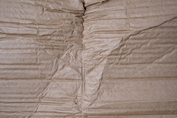 Crumpled cardboard sheet