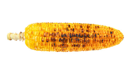 Grilled corn , grilled sweet corn , Snack from pieces of grilled corn on transparent png