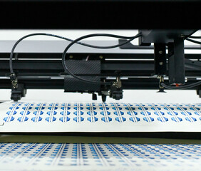 typography printing paper cardboard hands cut lamination technology business icons