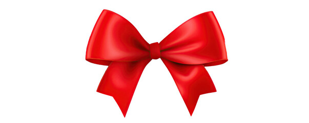 Red ribbon on transparent background