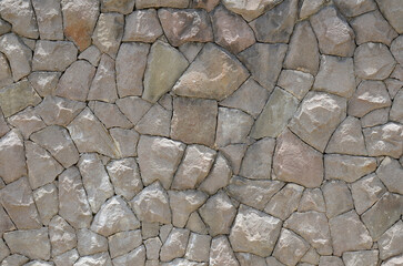 Natural grey stone wall texture detail - Cobblestone