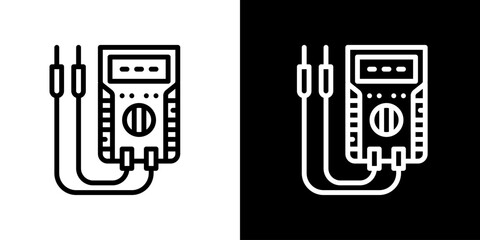 Electrical Service icon. Automotive Icon. Black icon. Silhouette.