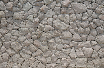 Natural grey stone wall texture detail - Cobblestone