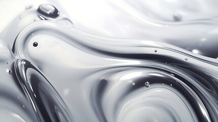 Liquidy blob abstract with smooth abstract gradient in one color.	