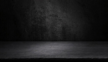 A minimalist dark concrete stage with a textured concrete backdrop, showcasing a grunge aesthetic. ideal for product displays, presentations, or digital backgrounds. - obrazy, fototapety, plakaty