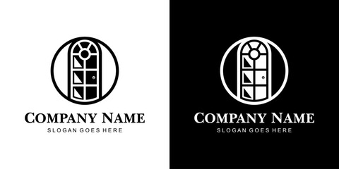 logo door vector icon template