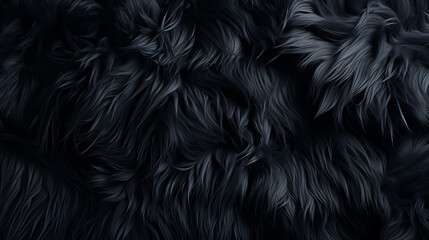 dark black fur texture. - obrazy, fototapety, plakaty