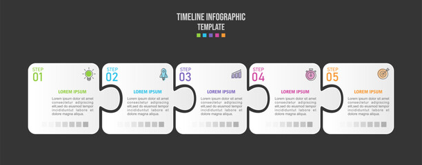 Infographic template for business. Circle abstract diagram with steps. presentation vector infographic.
