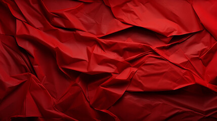 Obraz premium Red crumpled paper texture background